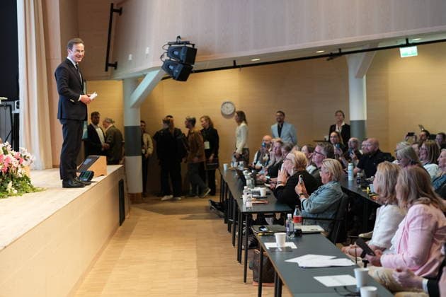 BORAS, SVERIGE 20260529 Statsminister Ulf Kristersson (M) da han besöker organisationen Företagarnas kongress 2026. BORAS SVERIGE x9200x *** BORAS, SWEDEN 20260529 Prime Minister Ulf Kristersson M as he visits the organization Företagarnas kongress 2026 BORAS SWEDEN x9200x  Copyright: xBjörnxLarssonxRosvall TTx STATSMINISTERN I BORAS EIDFkfmsths