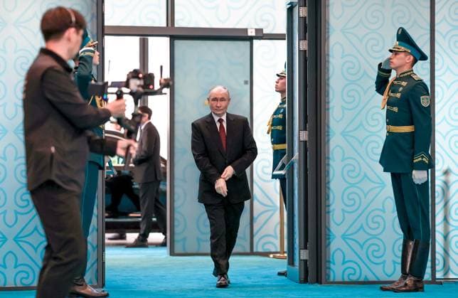 Kazakhstan Supreme Eurasian Economic Council 9175990 29.05.2026 Russian President Vladimir Putin arrives to attend a narrow format meeting of the Supreme Eurasian Economic Council (SEEC) at the Palace of Independence in Astana, Kazakhstan. Alexander Kazakov Sputnik Astana Kazakhstan  Copyright: xAlexanderxKazakovx