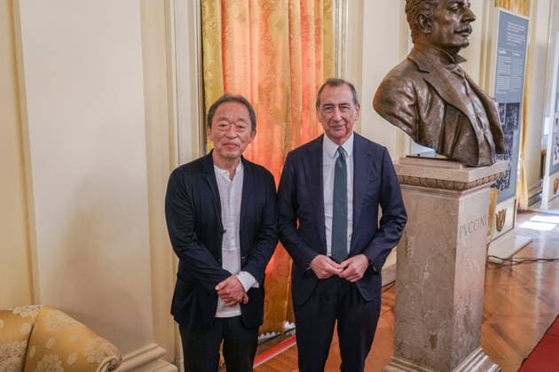 IPA85155941 - MILAN, 05 29 2026 - Teatro alla Scala, Giuseppe Sala, mayor of Milan, with Myung-Whun Chung, La Scala s new artistic director, at the press conference to present La Scala s 2026 2027 Season.  Copyright: xEmanuelexRobertoxDexCarlix xx 85155941