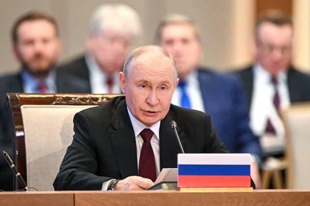 Kazakhstan Supreme Eurasian Economic Council 9176085 29.05.2026 Russian President Vladimir Putin attends an expanded format meeting of the Supreme Eurasian Economic Council (SEEC) at the Palace of Independence in Astana, Kazakhstan. Sergey Bobylev Sputnik Astana Kazakhstan  Copyright: xSergeyxBobylevx