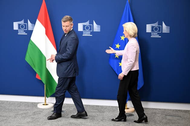 Peter Magyar meets Ursula von der Leyen in Brussels BRUSSELS, BELGIUM - MAY 29: Hungarian Prime Minister Peter Magyar (L) meets with European Commission President Ursula von der Leyen (R) in Brussels, Belgium, on May 29, 2026. Dursun Aydemir Anadolu Brussels Belgium. Editorial use only. Please get in touch for any other usage.  Copyright: x2026xAnadoluxDursunxAydemirx
