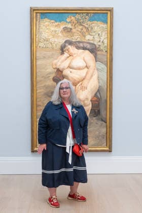 May 29, 2026, London, England, United Kingdom: SothebyÃ¢â‚¬â ¢s presents Lucian FreudÃ¢â‚¬â ¢s Ã¢â‚¬ËœSleeping by the Lion CarpetÃ¢â‚¬â ¢ (est. GBP25-35 million) in London, alongside the paintingÃ¢â‚¬â ¢s sitter SUE TILLEY. The work, part of FreudÃ¢â‚¬â ¢s final major portrait series, will be on view until June 23 before auction on June 24 as part of the Lewis Collection. London United Kingdom - ZUMAk172 20260529_zip_k172_007 Copyright: xThomasxKrychx