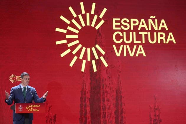 Sánchez presents the National Plan of Cultural Action Abroad The President of the Government, Pedro Sánchez, during the presentation of the National Plan of Cultural Action Abroad, at the Cervantes Institute, on May 29, 2026, in Madrid Spain This plan aims to promote the internationalization of Spanish culture and heritage through three basic axes the defense of cultural rights and access to culture as a global public good the development of Spanish cultural diplomacy as a tool for peace, and the promotion of our cultural and creative industries in foreign markets MAY 29, 2026 Madrid Madrid Madrid Spain  Copyright: xEduardoxParrax 7558538