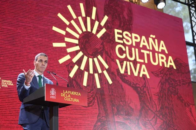Sánchez presents the National Plan of Cultural Action Abroad The President of the Government, Pedro Sánchez, during the presentation of the National Plan of Cultural Action Abroad, at the Cervantes Institute, on May 29, 2026, in Madrid Spain This plan aims to promote the internationalization of Spanish culture and heritage through three basic axes the defense of cultural rights and access to culture as a global public good the development of Spanish cultural diplomacy as a tool for peace, and the promotion of our cultural and creative industries in foreign markets MAY 29, 2026 Madrid Madrid Madrid Spain  Copyright: xEduardoxParrax 7558539