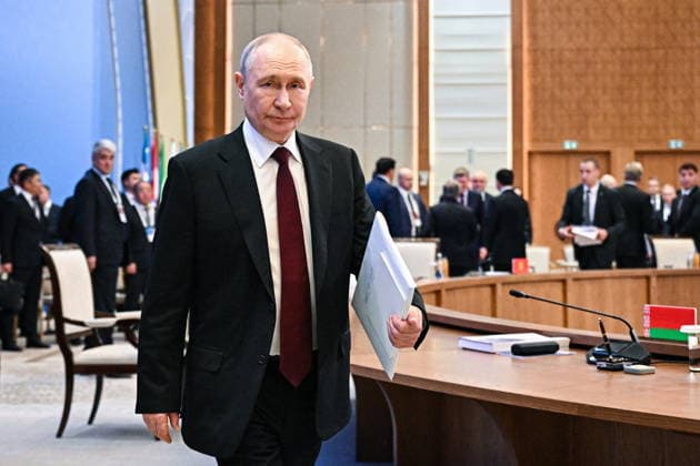 KAZAKHSTAN, ASTANA - MAY 29, 2026: Russia s President Vladimir Putin attends an expanded meeting of the Supreme Eurasian Economic Council at the Palace of Independence Astana Kazakhstan  - ZUMAt113 20260529_zaa_t113_149 Copyright: xSergeixBobylevx