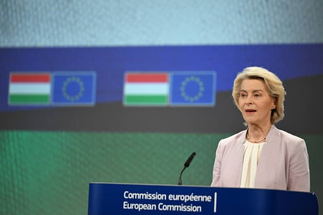 Peter Magyar - Ursula von der Leyen joint press conference in Brussels BRUSSELS, BELGIUM - MAY 29: Hungarian Prime Minister Peter Magyar and European Commission President Ursula von der Leyen hold a joint press conference in Brussels, Belgium, on May 29, 2026. Dursun Aydemir Anadolu Brussels Belgium. Editorial use only. Please get in touch for any other usage.  Copyright: x2026xAnadoluxDursunxAydemirx