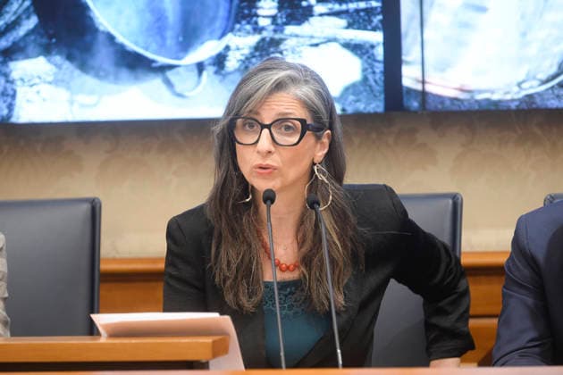 IPA85160360 - Rome Senate presentation of UN special rapporteur s report on the occupied Palestinian territories, pictured is Francesca Albanese  Copyright: xSTEFANOxCAROFEIx xSTEFANOxCAROFEIx xFOTOGRAMMAx 85160360