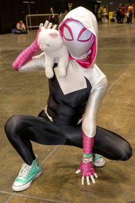 Spider Gwen Cosplayer auf der der Hong Kong Comic Con 2026 im Hong Kong Convention and Exhibition Centre. Hongkong, 29.05.2026 *** Spider Gwen cosplayer at the Hong Kong Comic Con 2026 at the Hong Kong Convention and Exhibition Centre Hong Kong, 29 05 2026 Foto:xJ.xRussellx xFuturexImagex comic_con_6533