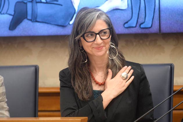 IPA85160385 - Rome Senate presentation of UN special rapporteur s report on the occupied Palestinian territories, pictured is Francesca Albanese  Copyright: xSTEFANOxCAROFEIx xSTEFANOxCAROFEIx xFOTOGRAMMAx 85160385
