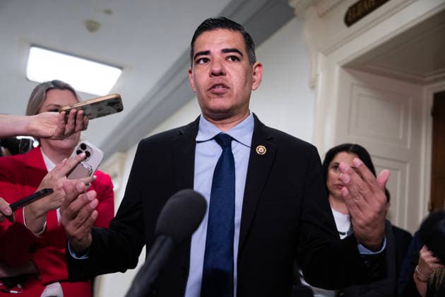 Bondi Deposition TW UNITED STATES - MAY 29: Ranking member Rep. Robert Garcia, D-Calif., speaks with reporters before former Attorney General Pam Bondi sat for a House Oversight and Government Reform Committee deposition about the Jeffrey Epstein files, in Rayburn building on Friday, May 29, 2026. (Tom Williams CQ Roll Call) Washington DC United States EDITORIAL USE ONLY Copyright: x2026xCQ-RollxCall,xInc.x TomxWilliamsx rollcallpix171253