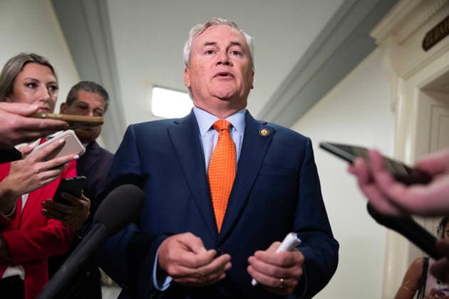 Bondi Deposition TW UNITED STATES - MAY 29: Chairman James Comer, R-Ky., talks with reporters before former Attorney General Pam Bondi sat for House Oversight and Government Reform Committee deposition about the Jeffrey Epstein files on Friday, May 29, 2026. (Tom Williams CQ Roll Call) Washington DC United States EDITORIAL USE ONLY Copyright: x2026xCQ-RollxCall,xInc.x TomxWilliamsx rollcallpix171257