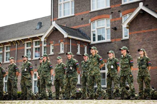 29-05-2026 Queen Maxima receiving her beret during her military training to become a reservist with the Royal Netherlands Army at the KMA in Breda. Â  Copyright: xPPEx