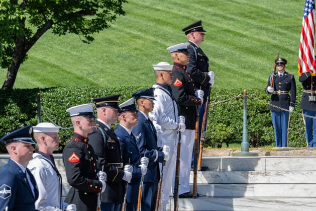 May 29, 2026, Arlington, Virginia, United States: A ceremonial wreath is laid at the gravesite of President JOHN F. KENNEDY during a wreath-laying ceremony marking what would have been his 109th birthday at Arlington National Cemetery. Arlington United States - ZUMAk206 20260529_znp_k206_003 Copyright: xMattxKaminskyx