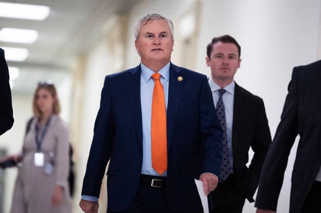 Bondi Deposition TW UNITED STATES - MAY 29: Chairman James Comer, R-Ky., arrives to speak with reporters before former Attorney General Pam Bondi sat for House Oversight and Government Reform Committee deposition about the Jeffrey Epstein files, in Rayburn building on Friday, May 29, 2026. (Tom Williams CQ Roll Call) Washington DC United States EDITORIAL USE ONLY Copyright: x2026xCQ-RollxCall,xInc.x TomxWilliamsx rollcallpix171261