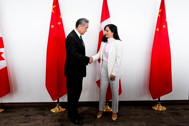 May 29, 2026, Ottawa, On, Canada: Minister of Foreign Affairs Anita Anand meets with the Foreign Minister of China Wang Yi at Global Affairs Canada in Ottawa, on Friday, May 29, 2026. Ottawa Canada  - ZUMAc35_ 20260529_zaf_c35_005 Copyright: xSpencerxColbyx