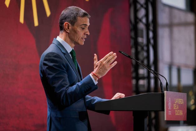 Spanish Prime Minister Pedro Sanchez presents the 2026–2028 National Cultural Action Plan Abroad in Madrid - 29 May. Spanish Prime Minister, Pedro Sánchez presents the 2026–2028 National Cultural Action Plan Abroad, a strategy aimed at helping Spanish cultural industries expand into new markets and strengthen their international presence. The plan aims to help Spanish cultural industries expand internationally, strengthen the global presence of Spanish and co-official languages, and focus efforts on key regions such as Asia, Latin America, and the United States. Madrid Spain Copyright: xGuillermoxGutierrezxCarrascalx xSOPAxImagesx 2026_05_29_Pedro Sanchez_Cultura_21