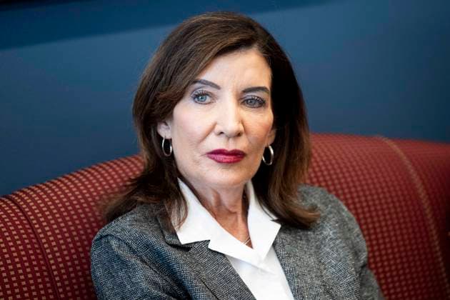 May 29, 2026, New York City, New York, United States: New York State Governor KATHY HOCHUL (D) speaking in her office in New York City about overreach by ICE (Immigration and Customs Enforcement) and new related state laws to protect people in New York. New York City United States - ZUMAb161 20260529_aap_b161_007 Copyright: xMichaelxBrochsteinx