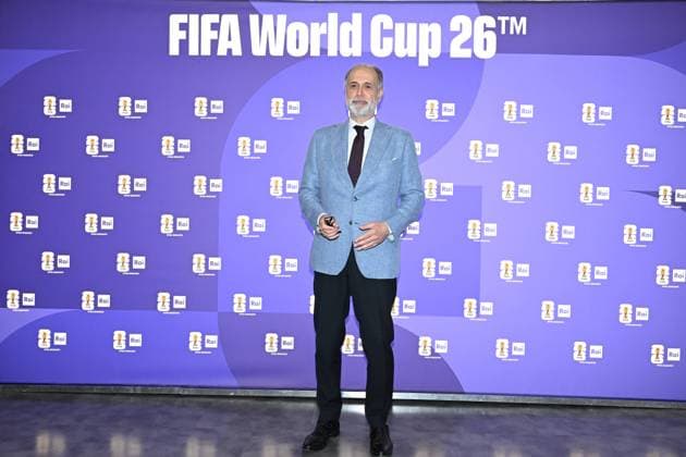 IPA85167210 - Rome : Olympic Stadium Press Room . FIFA World Cup 2026 presentation . In the photo : Giampaolo Rossi  Copyright: xMaurizioxD Avanzox xMaurizioxDxAvanzox 85167210
