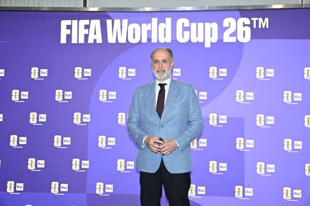 IPA85167212 - Rome : Olympic Stadium Press Room . FIFA World Cup 2026 presentation . In the photo : Giampaolo Rossi  Copyright: xMaurizioxD Avanzox xMaurizioxDxAvanzox 85167212