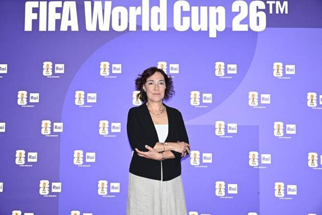 IPA85167043 - Rome : Olympic Stadium Press Room . FIFA World Cup 2026 presentation . In the photo : Tiziana Alla  Copyright: xMaurizioxD Avanzox xMaurizioxDxAvanzox 85167043