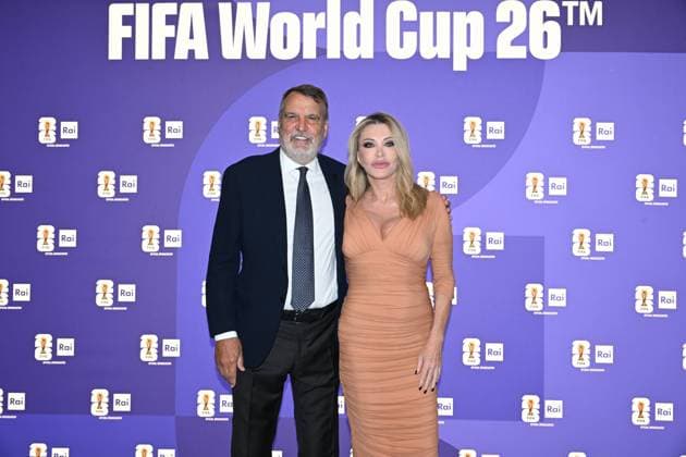 IPA85167112 - Rome : Olympic Stadium Press Room . FIFA World Cup 2026 Presentation . In the photo : Marco Tardelli,Paola Ferrari  Copyright: xMaurizioxD Avanzox xMaurizioxDxAvanzox 85167112