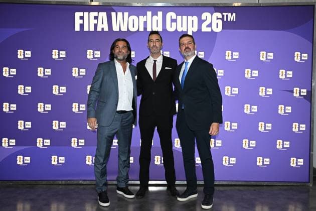 IPA85166950 - Rome : Olympic Stadium Press Room . Presentation FIFA World Cup 2026 . In the photo : Lele Adani,Alessandro Antinelli,Andrea Stramaccioni  Copyright: xMaurizioxD Avanzox xMaurizioxDxAvanzox 85166950