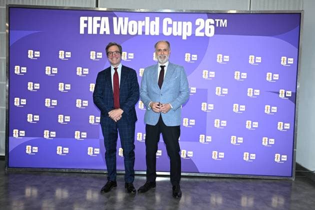 IPA85167217 - Rome : Olympic Stadium Press Room . FIFA World Cup 2026 presentation . In the photo : Marco Lollobrigida,Giampaolo Rossi  Copyright: xMaurizioxD Avanzox xMaurizioxDxAvanzox 85167217