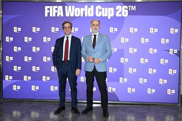 IPA85167221 - Rome : Olympic Stadium Press Room . FIFA World Cup 2026 presentation . In the photo : Marco Lollobrigida,Giampaolo Rossi  Copyright: xMaurizioxD Avanzox xMaurizioxDxAvanzox 85167221