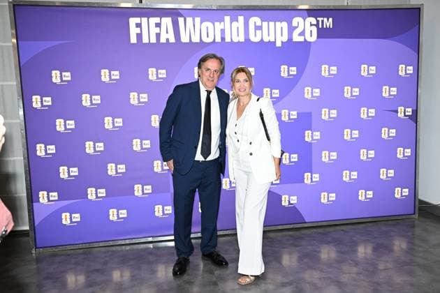 IPA85167224 - Rome : Olympic Stadium Press Room . FIFA World Cup 2026 presentation . In the photo : Paolo Paganini ,Simona Cantoni  Copyright: xMaurizioxD Avanzox xMaurizioxDxAvanzox 85167224