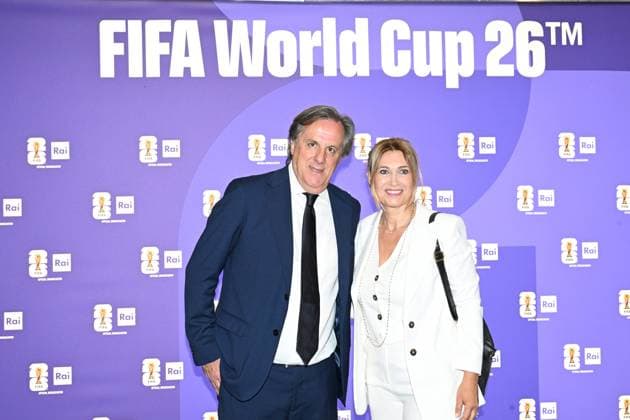 IPA85167227 - Rome : Olympic Stadium Press Room . FIFA World Cup 2026 presentation . In the photo : Paolo Paganini ,Simona Cantoni  Copyright: xMaurizioxD Avanzox xMaurizioxDxAvanzox 85167227