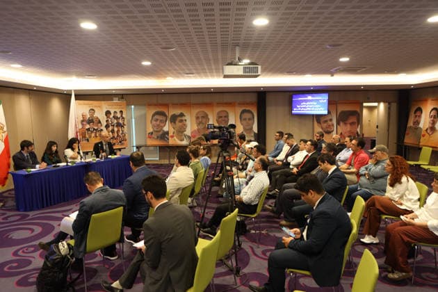 May 29, 2026, Brussels, Belgium: An overview of the conference room showing audience members seated before the panel table, with journalists and video cameras documenting the event. Representatives of Iranian youth communities from across Europe gathered for a press conference in Brussels titled Iran: Wave of Political Executions The EU™s Responsibility & Policy Options. During the event, human rights activists and youth association leaders presented a joint statement signed by over 1,000 young Iranians calling on the European Union to halt political executions in Iran, recognize the Iranian people s right to democratic change, and support the upcoming international demonstration in Paris on June 20. Brussels Belgium - ZUMAs197 20260529_aaa_s197_154 Copyright: xSiavoshxHosseinix