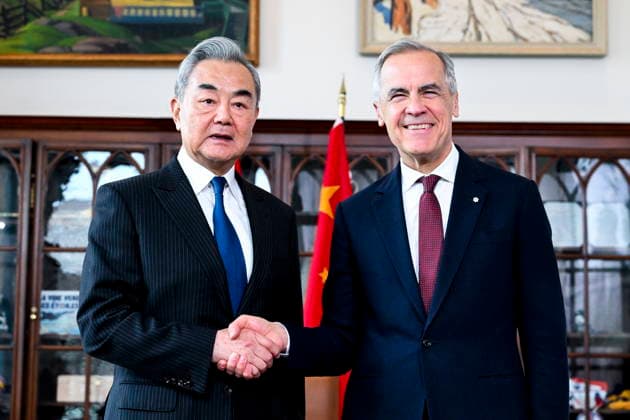 May 29, 2026, Ottawa, On, Canada: Prime Minister Mark Carney, right, meets with Foreign Minister of China Wang Yi in his office in Ottawa, on Friday, May 29, 2026. Ottawa Canada  - ZUMAc35_ 20260529_zaf_c35_075 Copyright: xSpencerxColbyx