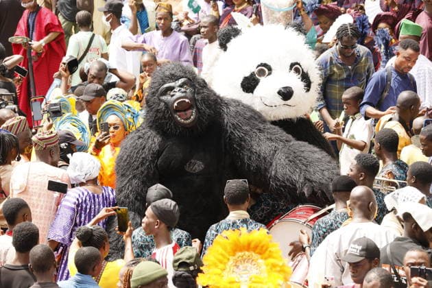 Ojude Oba Festival brings colorful celebrations to Ogun State in Nigeria OGUN STATE, NIGERIA - MAY 29: Traditional Ojude Oba Festival held takes place in honor of the Awujale, the traditional ruler of the Ijebu Kingdom, with residents filling the streets in vibrant traditional attire, in Ogun State in southwestern Nigeria, on May 29, 2026. The festival, symbolizing cultural identity, unity, and togetherness, features music and dancing as participants from different age and social groups join the celebrations. Emmanuel Osodi Anadolu Ogun Nigeria. Editorial use only. Please get in touch for any other usage.  Copyright: x2026xAnadoluxEmmanuelxOsodix