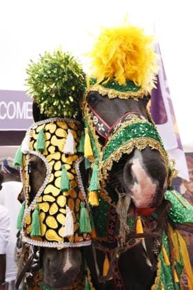 Ojude Oba Festival brings colorful celebrations to Ogun State in Nigeria OGUN STATE, NIGERIA - MAY 29: Traditional Ojude Oba Festival held takes place in honor of the Awujale, the traditional ruler of the Ijebu Kingdom, with residents filling the streets in vibrant traditional attire, in Ogun State in southwestern Nigeria, on May 29, 2026. The festival, symbolizing cultural identity, unity, and togetherness, features music and dancing as participants from different age and social groups join the celebrations. Emmanuel Osodi Anadolu Ogun Nigeria. Editorial use only. Please get in touch for any other usage.  Copyright: x2026xAnadoluxEmmanuelxOsodix