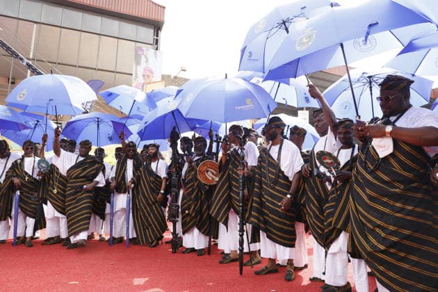 Ojude Oba Festival brings colorful celebrations to Ogun State in Nigeria OGUN STATE, NIGERIA - MAY 29: Traditional Ojude Oba Festival held takes place in honor of the Awujale, the traditional ruler of the Ijebu Kingdom, with residents filling the streets in vibrant traditional attire, in Ogun State in southwestern Nigeria, on May 29, 2026. The festival, symbolizing cultural identity, unity, and togetherness, features music and dancing as participants from different age and social groups join the celebrations. Emmanuel Osodi Anadolu Ogun Nigeria. Editorial use only. Please get in touch for any other usage.  Copyright: x2026xAnadoluxEmmanuelxOsodix