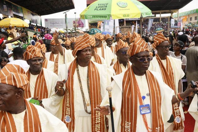 Ojude Oba Festival brings colorful celebrations to Ogun State in Nigeria OGUN STATE, NIGERIA - MAY 29: Traditional Ojude Oba Festival held takes place in honor of the Awujale, the traditional ruler of the Ijebu Kingdom, with residents filling the streets in vibrant traditional attire, in Ogun State in southwestern Nigeria, on May 29, 2026. The festival, symbolizing cultural identity, unity, and togetherness, features music and dancing as participants from different age and social groups join the celebrations. Emmanuel Osodi Anadolu Ogun Nigeria. Editorial use only. Please get in touch for any other usage.  Copyright: x2026xAnadoluxEmmanuelxOsodix