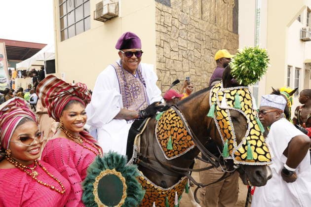 Ojude Oba Festival brings colorful celebrations to Ogun State in Nigeria OGUN STATE, NIGERIA - MAY 29: Traditional Ojude Oba Festival held takes place in honor of the Awujale, the traditional ruler of the Ijebu Kingdom, with residents filling the streets in vibrant traditional attire, in Ogun State in southwestern Nigeria, on May 29, 2026. The festival, symbolizing cultural identity, unity, and togetherness, features music and dancing as participants from different age and social groups join the celebrations. Emmanuel Osodi Anadolu Ogun Nigeria. Editorial use only. Please get in touch for any other usage.  Copyright: x2026xAnadoluxEmmanuelxOsodix