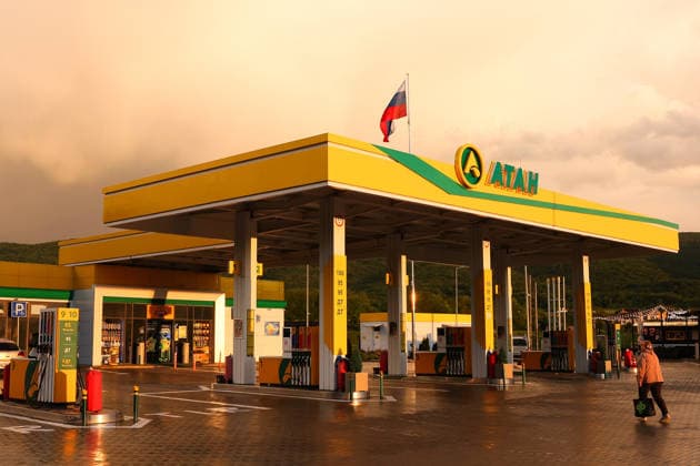 RUSSIA, SEVASTOPOL - MAY 29, 2026: A fuel filling station. Sevastopol is experiencing fuel supply disruptions. Maxim Churusov TASS  93179550