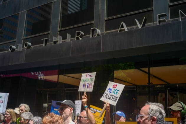 No Police and ICE Collusion Protest New York, NY- May 29: No Police and ICE Collusion Protest in front Of Gov. Kathy Hochul Midtown Office on May 29, 2026 Credit: Camara Porter AdMedia EDITORIAL USE ONLY  Copyright: xx AdMediax admphotostwo993101