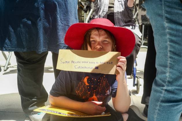 New York, NY- May 29: No Police and ICE Collusion Protest in front Of Gov. Kathy Hochul Midtown Office on May 29, 2026 Credit: Camara Porter USA - ZUMAa123 20260529_zaa_a123_053 Copyright: xAdMediax