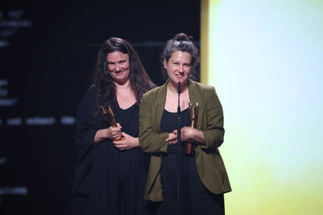 DEUTSCHER FILMPREIS 2026 - SHOW Mascha Schilinski, Louise Peter Â· IN DIE SONNE SCHAUEN - BESTES DREHBUCH bei der Verleihung DEUTSCHER FILMPREIS 2026 in Berlin *** GERMAN FILM AWARD 2026 SHOW Mascha Schilinski, Louise Peter Â- IN DIE SONNE SCHAUEN BEST SCREENWRITING at the GERMAN FILM AWARD 2026 ceremony in Berlin Copyright: xEventpressxFuhrx