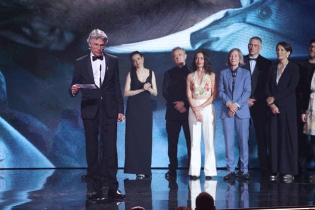 DEUTSCHER FILMPREIS 2026 - SHOW BESTER SPIELFILM SILBER - GELBE BRIEFE bei der Verleihung DEUTSCHER FILMPREIS 2026 in Berlin *** GERMAN FILM AWARD 2026 SHOW BEST PLAYFILM SILVER YELLOW LETTERS at the GERMAN FILM AWARD 2026 ceremony in Berlin Copyright: xEventpressxFuhrx