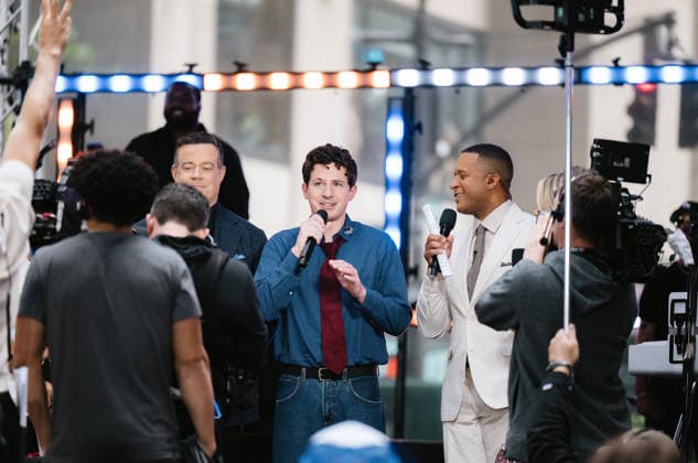 May 29, 2026, New York, Ny, United States: Carson Daly, Charlie Puth and Craig Melvin at The Today Show 2026 Citi Concert Series. Held at Rockefeller Plaza in New York. Dinara Khairova Zuma Press May 29, 2026. New York United States - ZUMAp281 20260529_zea_p281_016 Copyright: xPhotoxImagexPressx