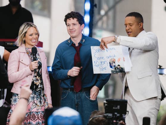 May 29, 2026, New York, Ny, United States: Dylan Dreyer, Charlie Puth and Craig Melvin at The Today Show 2026 Citi Concert Series. Held at Rockefeller Plaza in New York. Dinara Khairova Zuma Press May 29, 2026. New York United States - ZUMAp281 20260529_zea_p281_020 Copyright: xPhotoxImagexPressx