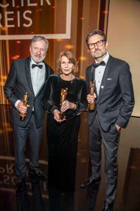 ABB FILMPREIS- Michael Wittenborn, Senta Berger und Simon Verhoeven Preistraeger mit Lola zu Gast auf der Party bei der Verleihung des Deutschen Filmpreis Lola 26 am Palais am Funkturm am 29.05.2026 in Berlin Berlin Deutschland *** ABB FILMPREIS Michael Wittenborn, Senta Berger and Simon Verhoeven award winners with Lola as guests at the party at the German Film Award ceremony Lola 26 at the Palais am Funkturm on 29 05 2026 in Berlin Berlin Germany