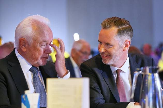 Berlin, Deutschland, 30.05.2026: Estrel: 77. Bundesparteitag der FDP: Wolfgang Kubicki und Christian Dürr *** Berlin, Germany, 30 05 2026 Estrel 77 Federal Party Conference of the FDP Wolfgang Kubicki and Christian Dürr Copyright: xdtsxNachrichtenagenturx dts_121113