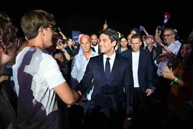 Gabriel Attal Meeting in Paris - France General Secretary of French centrist party Renaissance and candidate for France s 2027 Presidential election Gabriel Attal arrives for a political meeting, in Paris, on May 30, 2026. Photo by Jeanne Accorsini Pool ABACAPRESS.COM Paris France  Copyright: xAccorsinixJeanne Pool ABACAx