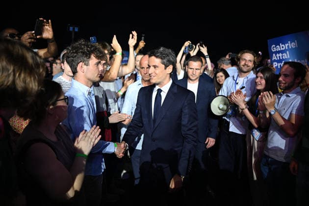 Gabriel Attal Meeting in Paris - France General Secretary of French centrist party Renaissance and candidate for France s 2027 Presidential election Gabriel Attal arrives for a political meeting, in Paris, on May 30, 2026. Photo by Jeanne Accorsini Pool ABACAPRESS.COM Paris France  Copyright: xAccorsinixJeanne Pool ABACAx
