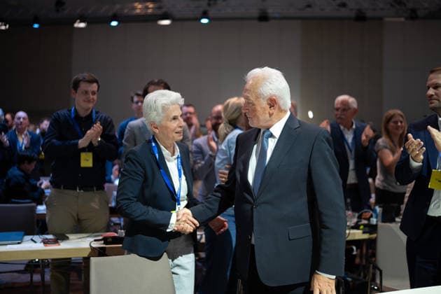 Deutschland: Berlin, FDP, Freie Demokraten, Bundesparteitag, Kampfkandidatur, Wolfgang Kubicki und Agnes Strack-Zimmermann *** Germany Berlin, FDP, Free Democrats, national party conference, battle candidacy, Wolfgang Kubicki and Agnes Strack Zimmermann Copyright: xMilenaxRadatzx