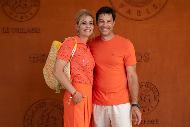 French Open - VIPs Pose At The Village LZ Elodie Gossuin and Bertrand Lacherie attend the 2026 French Open at Roland Garros on May 30, 2026 in Paris, France. Photo by Laurent Zabulon ABACAPRESS.COM  Copyright: xZabulonxLaurent ABACAx
